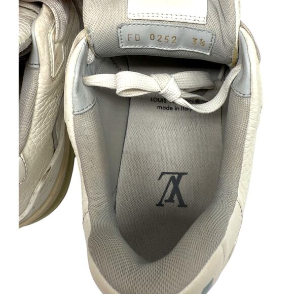 Louis Vuitton Leather Lace Up LV Trainer Sneaker White Size 3.5 - Picture 6 of 9